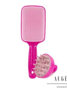 TRIO Brush Kit: Flex Racket, Magic Brush And Silicone Hair Massager Brush - 玫紅色 - 查看 2