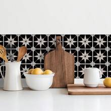 10 piezas de 15x15cm Pegatinas de azulejos de terracota en forma de sol estilo bohemio, autoadhesivas, impermeables, de vinilo, para decorar la pared, escaleras, cocina, baño, etc.