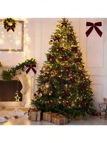 12/24 pièces Petits nœuds de Noël en velours Ornement mignon et doux Décorations de Noël Convient pour sapin de Noël, couronne, emballage cadeau, artisanat DIY, mariage, fête, sacs à friandises, décoration de la maison, décorations de Noël, décoration de chambre d'hiver