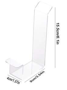 2 piezas Soportes de exhibición de zapatos de acrílico, estantes de zapatos transparentes para tienda/hogar, soporte de zapatos para tenis/tacones/zapatos planos, estante de zapatos para exhibición de ventana minorista, soporte de exhibición de acrílico reforzado - transparente - Ver 3