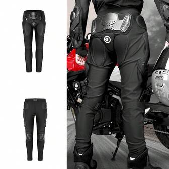 1Pc Motorcycle Long Armor Pants Motocross Pants Motorbike Protective Armor Pants Gear Knee Protector Hip Leg Protection Pants Motorcycle Pants Riding Protection