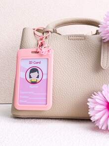 1pc ID Badge Holder Cute Keychain With Cat Charm Best Gift For Women Doctor Nurse Teacher Money Wallet Mini Wallet Purse Wallet Wallet Keychain Card Wallet