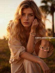 2 piezas Pulseras de cobre con flores de 5 pétalos minimalistas, adecuadas para citas, regalo de graduación, uso diario