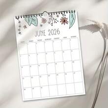 Regalo di Capodanno 2026, regalo di Natale per gli amici - Elegante calendario da parete floreale con confezione, decorazione creativa per casa e ufficio, calendario grande minimalista, pianificatore di programmi, regalo pratico per le vacanze