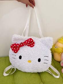 1pc Cute Melody Cinnamon Dog Backpack Crossbody Bag, Children Cartoon Plush Small Bag, Kuromi Backpack - Multicolor - View 10