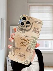 Funda de silicona líquida para teléfono móvil con patrón de eslogan, protección de Body completo, a prueba de golpes y caídas, funda de goma suave de TPU compatible con iPhone 11/12/13/14/15/16/17/7plus/8plus/Xr/11pro/12pro/13pro/14pro//11promax/12promax/13promax/14promax/14plus/7/8/Se y Galaxy/S23/S24/S23Plus/S24ultra