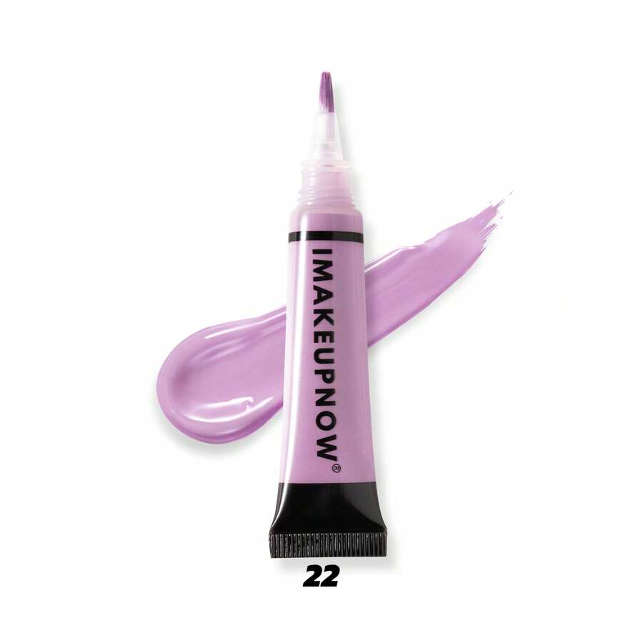 IMN - Corrector Líquido con Pincel - Alta Cobertura, Impermeable & Resistente al Calor, Textura Cremosa Hidratante con Brillo Radiante, Oculta Ojeras y Imperfecciones Faciales, Ilumina la Piel, Adecuado para Uso Cotidiano y Ocasiones Importantes - 22 Lavanda - Ver 1