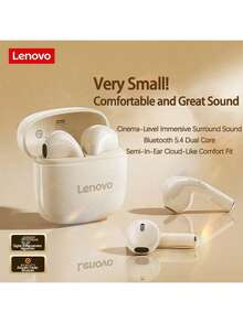 Lenovo EA166 In-Ear Gaming Headphones With Bluetooth 5.4 For Reliable Connection, Professional-Grade Sound Tuning, Long-Lasting Comfort, And Efficient Mobile Gaming Experience. Available In Sakura White. - Sakura White - View 2