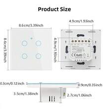 ChevoLink ١/ ٢/ ٣/ ٤ مجموعة مفتاح إضاءة منزلية لاسلكي عبر واي فاي ويعمل مع أليكسا AC220-240V بدون سلك محايد/مع سلك محايد مناسب للاتحاد الأوروبي