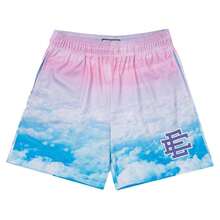 2025 New Summer EE   Basic Mesh Short Classic Floral Printed Gym Shorts Men's Gym Basketball Sports Beach Shorts - 黑方子 - 查看 12