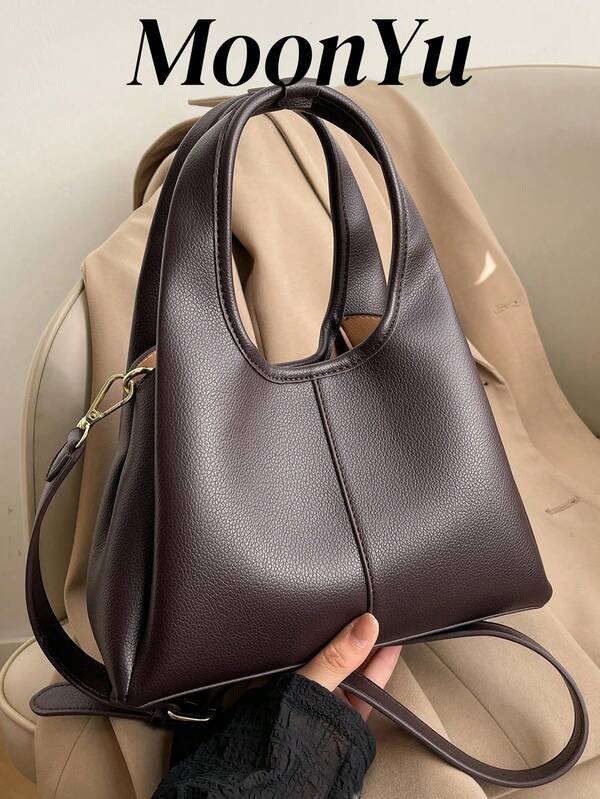 Women's Bucket Bag Tote Handbag, Fashion Minimalist Commuting Elegant High-End Black Crossbody Shoulder Bag For Women