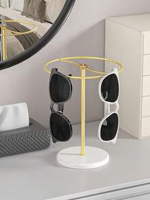 1pc Sunglasses Organizer Rack, Eyeglasses Display Stand, Holds Multiple Pairs, Metal Frame, Suitable For Desk, Tabletop, Vanity, Bedroom, Great For Halloween And Christmas Gifts - Multicolor - View 1