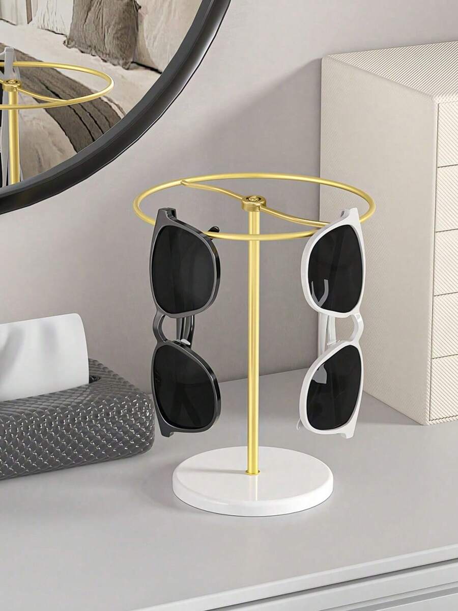 1pc Sunglasses Organizer Rack, Eyeglasses Display Stand, Holds Multiple Pairs, Metal Frame, Suitable For Desk, Tabletop, Vanity, Bedroom, Great For Halloween And Christmas Gifts - Multicolor - View 1