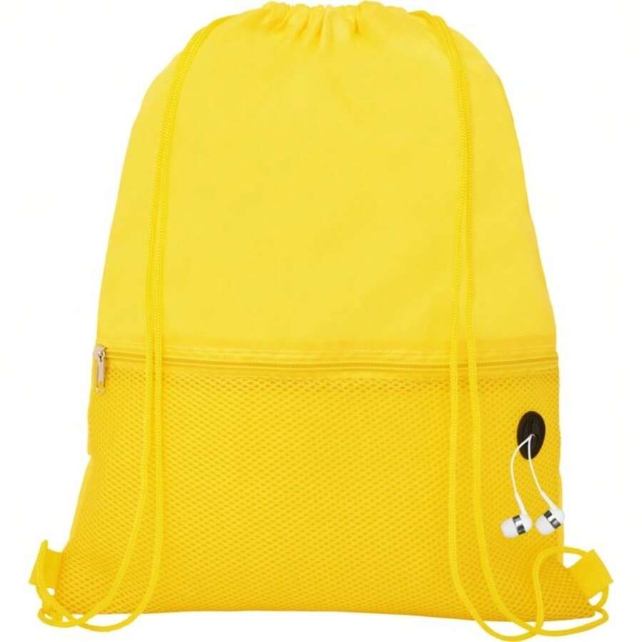 Bullet Oriole Mesh Drawstring Bag (Yellow) - Yellow - View 1