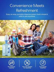 Brio - Bomba manual universal de agua potable - Plateado - Ver 10