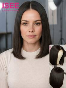 ISEE HAIR Wear Go 6x4 HD Lace Glueless Straight Bob Wigs Natural Color 180% 10-14 Inch Lace Closure Wigs Pre-Plucked & Pre-Cut With Natural Hairline Silky Daily Use For Beginner Friendly - SNatural - View 2