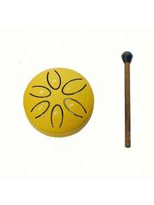 3-Inch Mini Portable Steel Tongue Drum - 6-Tone Carbon Steel Hollow Handheld Percussion Instrument For Beginners, Complete Set With Drum Mallets, Music Book & Easy-To-Learn Guide For Fun Musical Experience, 432Hz Healing Frequency Meditation Drum, Handpan Drum Alternative For Sound Therapy