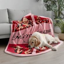 1 Peça Cobertor Personalizado com Foto, Cobertor Personalizado, Colorido e Feito de Tecido Fleece Macio, Quente e Confortável - Adequado para Casa, Escritório e Acampamento, Versátil para Ocasiões Especiais e Uso Diário, Presente de Natal Único, Presente de Ano Novo, Presente Atencioso para Amigos, Namoradas, Família e Entes Queridos