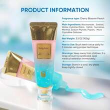 BodyAccel Niacinamide Whitening Toothpaste, Niacinamide Intensive Whitening Toothpaste With Natural Gentle Care Deep Stain Removal Clean Peach Flavor, Improves Gum Health, Fresh Breath (1)