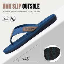 FITORY trapeador masculino, trapeador en t, zapatillas cómodas en la playa 6-15 - azul - Ver 6