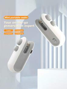 1个迷你可充电二合一封口机，带切割器，塑料袋密封器，用于保持食物新鲜，小型封口机带刀片，热真空封口机，USB充电封口机，食品储存封口机 - 彩色 - 查看 5