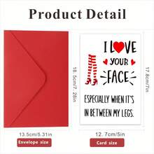 1 Stück süße Karte, geeignet für ihn/sie, Valentinstag Geschenkkarte, geeignet für Freund/Freundin, Ehemann/Ehefrau, Mann/Frau, Jahrestag, Geburtstagskarte