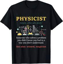 Quantum Physics Student Science T-Shirt Custom Printed Graphic T Shirts Women's T Shirt Camiseta Casual Short Sleeve_5 - 黑色 - 查看 1