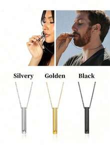 Breathing Necklace, Relieves Anxiety And Stress, Meditation Calming Tool, Mindfulness Deep Breathing Device, Panic Attack Relief, Unisex Meditation Calming Gift, Holiday Gift, Whistle Decor Necklace, Mother's Day Gift, Adult Stress Relief Party Supplies