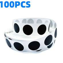 10/20/50/100 个 NFC 标签 215 个 NFC 贴纸（黑色、空白、可重写）、1 英寸圆形标签、兼容 IOS 和所有 NFC 设备、504 字节可编程空白标签，用于防伪追溯/音乐墙/移动支付/访问控制等。