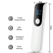 Portable Thermometer, Non-Contact Digital Forehead Thermometer With LED Display, Fever Measurement Tool, Surface/Body Temperature Mode, Digital Thermometer - Multicolor - View 3