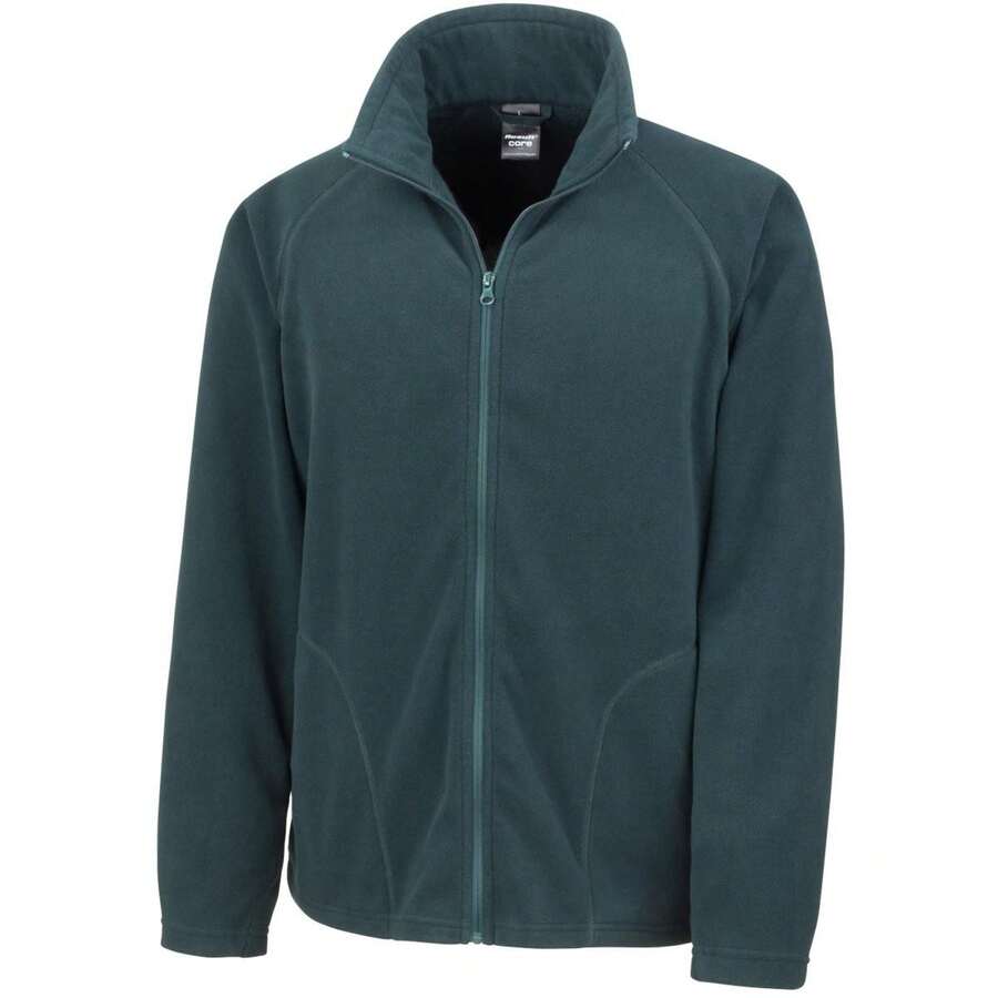 Result Core Mens Micron Anti Pill Fleece Jacket (Forest Green) - Dark Green - View 1