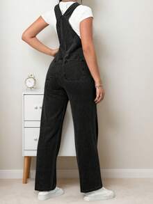 Women Denim Overalls & Jumpsuits - Black - View 2