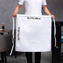1PC Chef Apron Wholesale Half Body Restaurant Kitchen Work Apron Half Cut Waiter Chef Half Apron Black - Multicolor - View 2