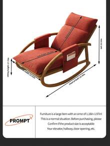 Outdoor/Indoor Single Swing Lounge Chair, Removable & Movable, Solid Wood Frame, Suitable For Cafe, Balcony, Yard