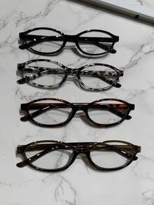 2/3/4pcs Women's Cute Small Oval Fashion Glasses, Multi-Color Matching, For Writing, Reading, Office, School, Outfit Pairing, Daily Use - Trong sáng - Xem 13