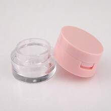 1pc Portable Makeup Powder Compact With Mirror, Sieve And Cover - Transparent Compact Suitable For Loose Powder, Mini Travel-Friendly Makeup Setting Powder Container