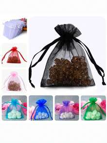 26/13/1 pièce Sacs cadeaux en organza, sacs cadeaux de mariage, taille 7*9cm, fournitures d'emballage cadeaux pour les fêtes, événements et fêtes, maison et vie, fournitures de fête de mariage, pochettes cadeaux de centre de table, sacs d'emballage de cuisson, sacs d'emballage de cadeaux de bijoux, sacs à mailles cadeaux d'événement et de fête, convient pour divers festivals, célébrations, fêtes en plein air, toutes les saisons, sacs anti-insectes à mailles pour fruits, rentrée scolaire, Saint-Valentin