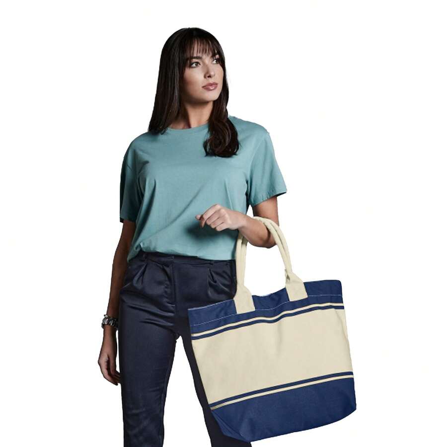 Canvas Deck Bag (24 Litres) (French Navy/Off White) - Navy Blue - View 1