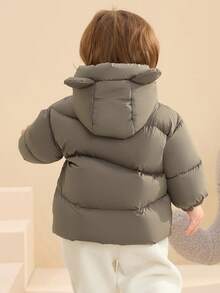 Balabala 2025 Model Baby Down Jacket, Cute Animal Pattern Winter Coat, Suitable For Boys And Girls - Coffee - View 3