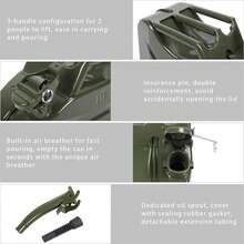 10L  Green American Oil Barrel – 0.8mm Thick With Inverted Oil Pipe – Ideal For Garage, Workshop, Outdoor – Durable Storage & Dispensing Container