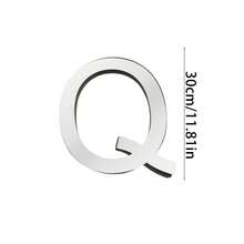 Silver Mirror Alphabet A-Z Wall Stickers - 10/15/20/30cm Tall Letters & Symbols Sold Separately, Dual-Layer Design: Reflective Acrylic Top + 1cm Thick Foam Base With Adhesive, Apply Together For 3D Effect Or Use Only Mirror Layer, Create Custom Words On Walls/Windows, Ideal For Marriage Ceremony Initials, Inspiring Messages In Work Areas, Romantic HOME Displays