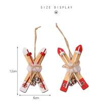 1 set di campanelli per slitta natalizia, decorazione natalizia in legno da appendere con campanelli per albero di Natale e decorazione per la casa