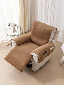 1 件现代简约纯色单人懒人沙发套 - 防滑躺椅保护垫，宠物友好型，可机洗，通用四季多功能垫，适用于单人沙发和躺椅 - 彩色 - 查看 11