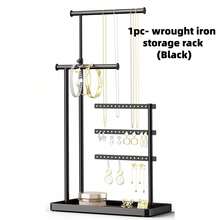 1pc - Jewelry Stand With Base, 5-Tier Earring Holder, Necklace Rack, Bracelet Ring Display Tree, Room Decor Gift. Detachable, Practical. Suitable For Bedroom/Showcase/Event/Store Decoration/Photo Decor. Style: Minimalist/Fashionable/Luxury/Elegant. Christmas/Birthday/Celebration (Style/Pattern/Accessories Random) - Multicolor - View 8