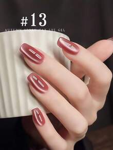 MISS SHAKA 10ml Autumn Story Ice Transparent Pink Red Gold Blue Brown Glass Bead Cat's Eye Gel Nail Polish 2025 Autumn Winter Nails Y2K Nails Popular Whitening Mirror Moonlight Porcelain White Cat's Eye Nail Salon Home Diy Nail Art Nail Supplies Christmas Nails