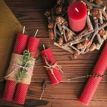 8-Inch Beeswax DIY Candle Making Kit - A Natural Candle Kit Suitable For Beginners, Equipped With 7 Beeswax Boards And Various Decorations, Can Make Candles, Perfect DIY Christmas Gifts For All Ages