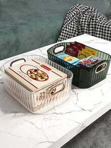 Ensemble organisateur de maquillage 2025 neuf 10 pièces, boîte d'affichage avec bordure dorée et roulettes, rangement cosmétique esthétique, cadeau parfait pour elle, essentiel pour le dortoir et la coiffeuse