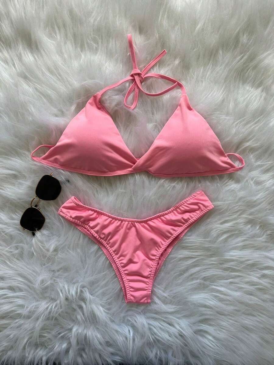 Delta Wing Bikini Set In Suplex Polyamide – Sexy, Comfortable And Stylish! Summer 2025 - Baby Pink - View 1