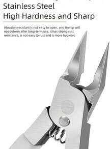 1pc Toenail Clippers For Thick Ingrown Nails Wide Opening Non-Slip Long Handle Toenail Cutter Trimmers Double Headed Dead Skin Shovel Suit