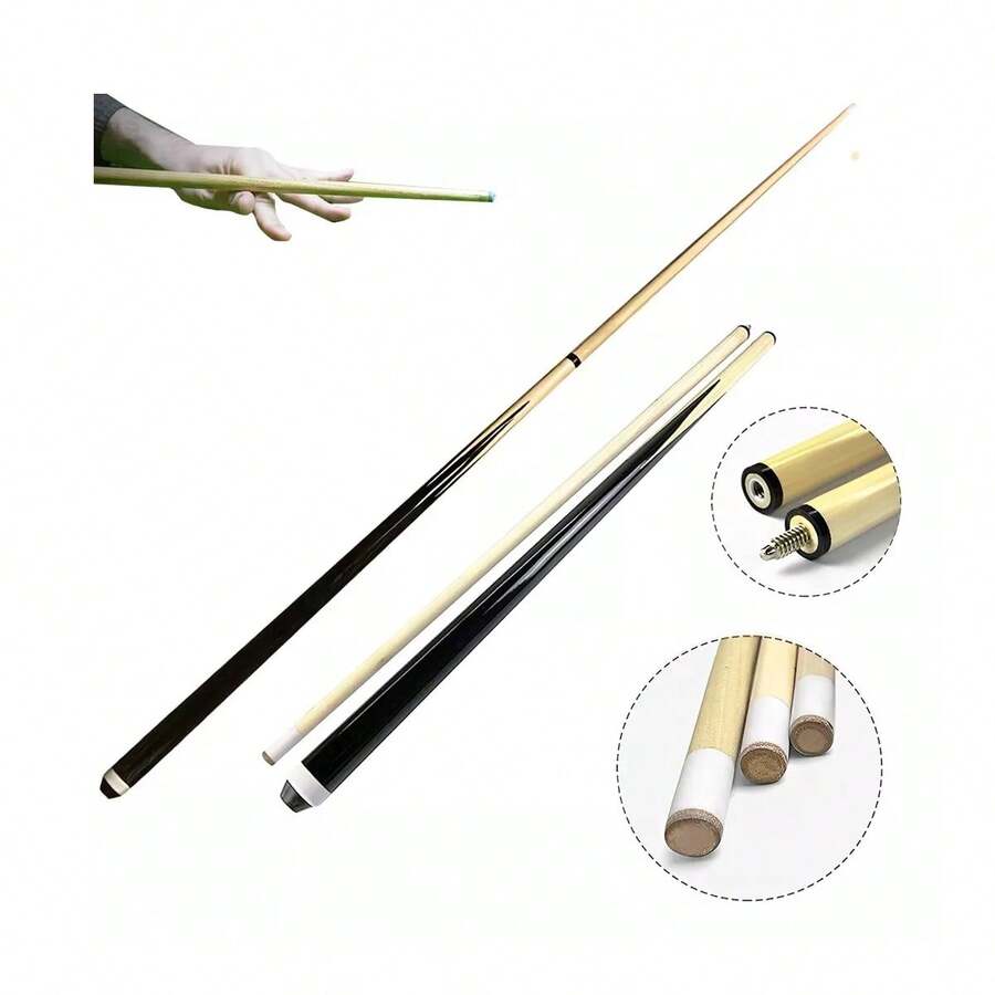 2 Tacos Billar De Maple Palos Snooker Desarmable Profesional